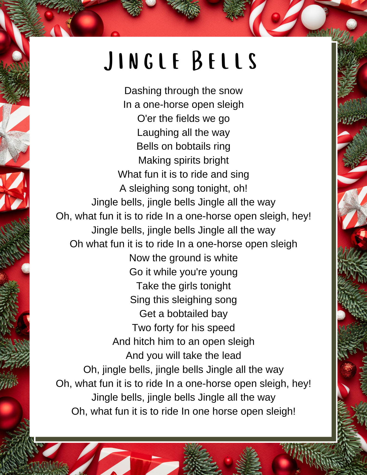 Printable Lyrics