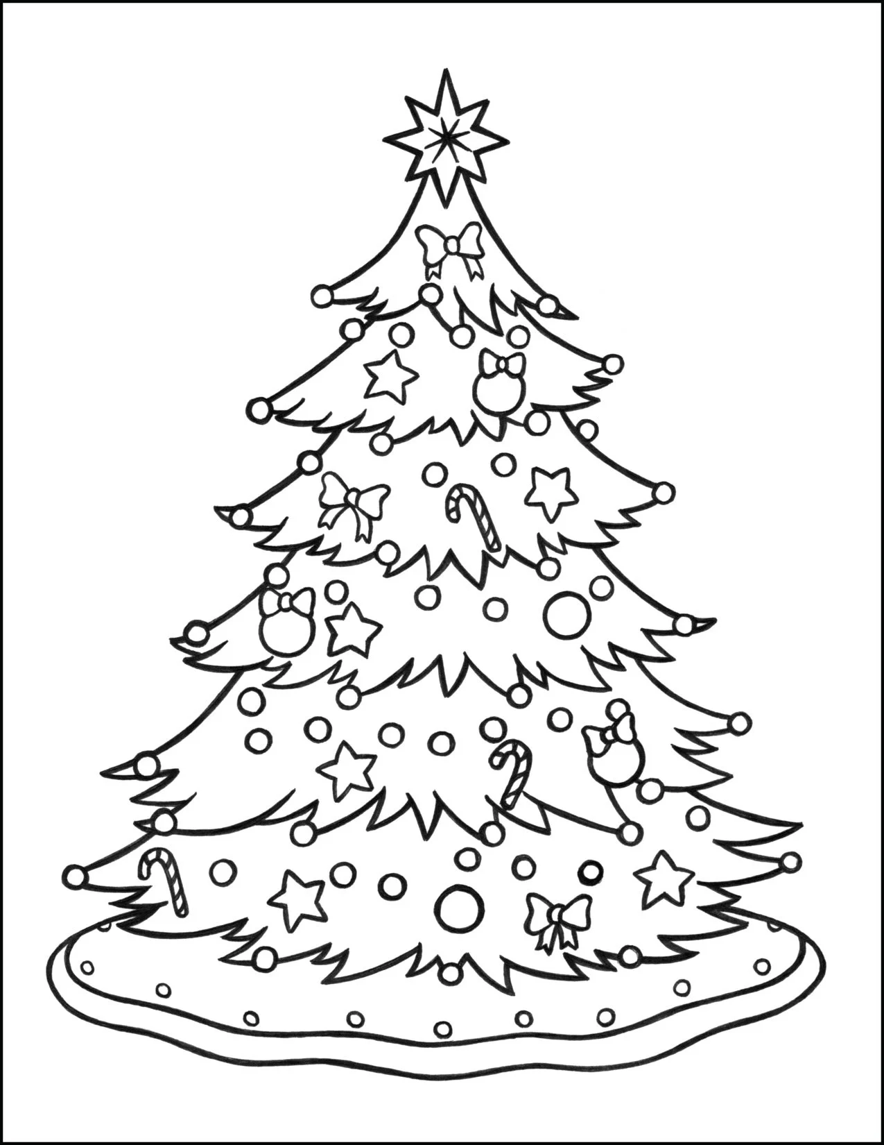 christmas tree coloring page christmas coloring pages