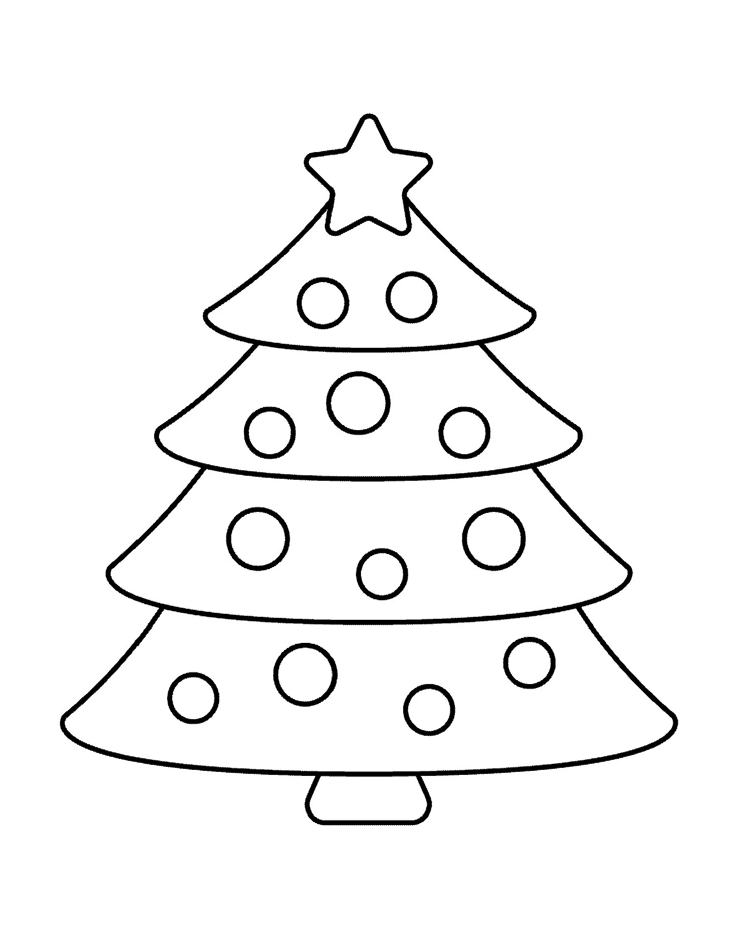 Christmas Tree Coloring Page Etsy New Zealand