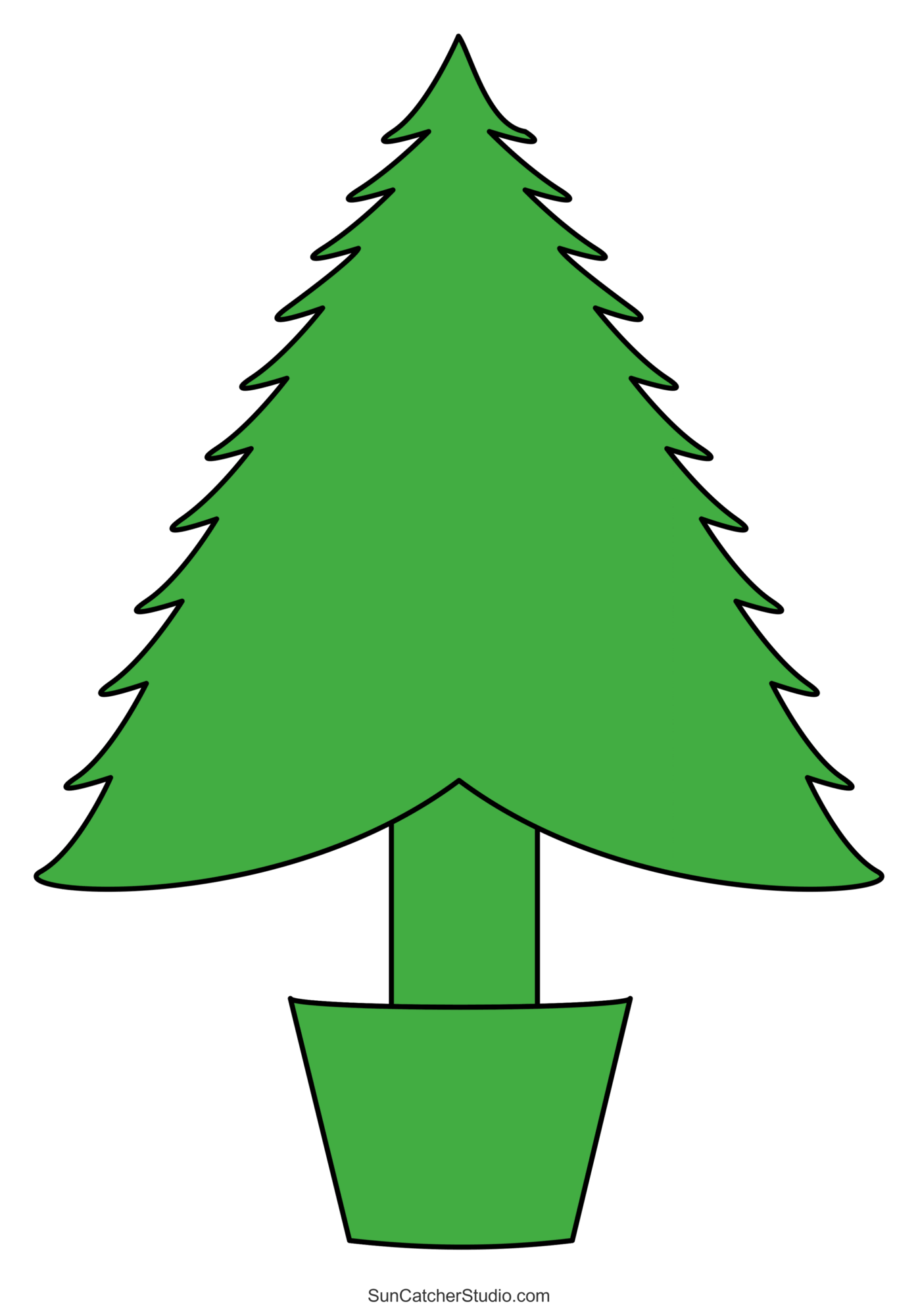 Xmas Tree Templates Printable