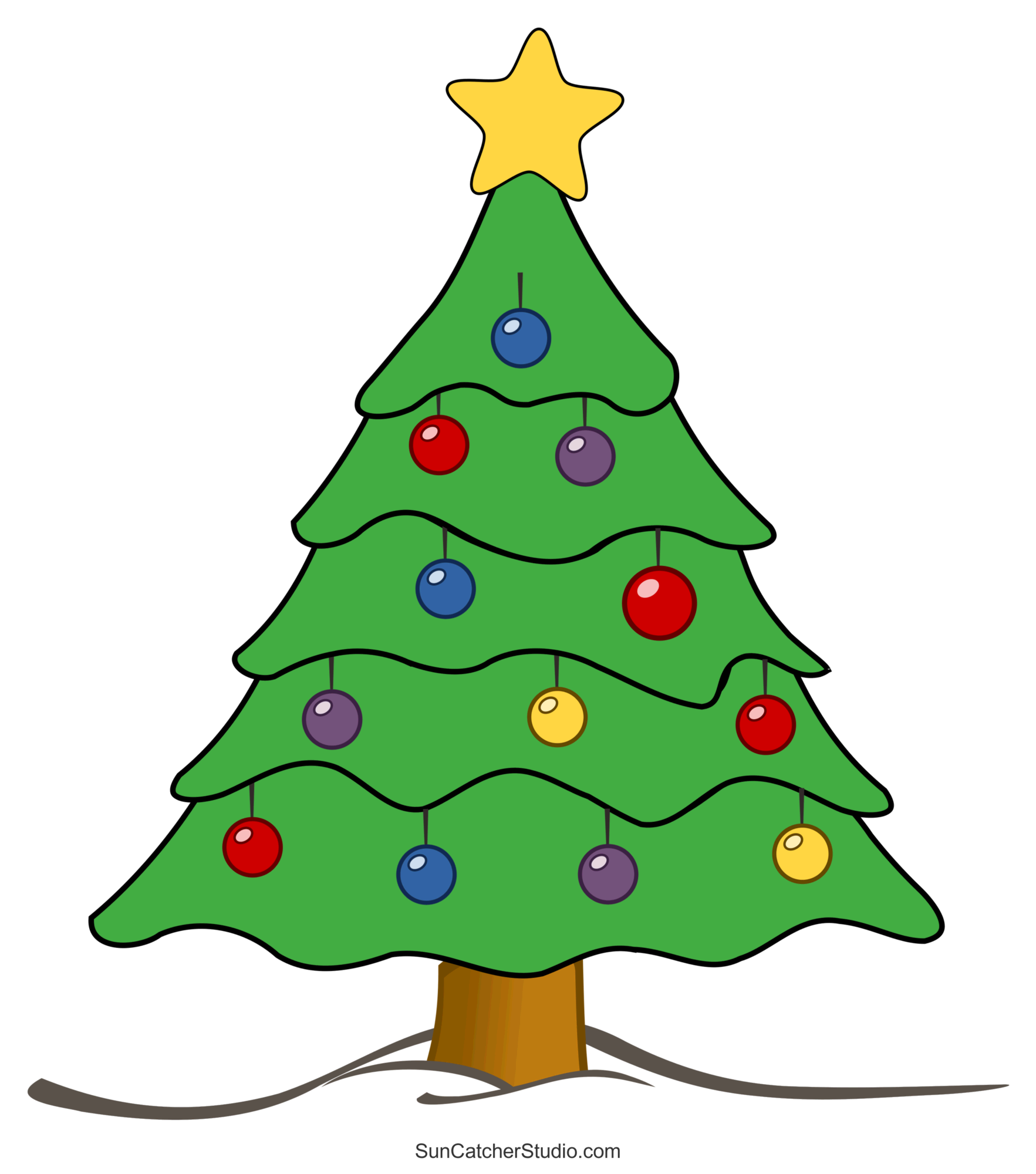 Christmas Tree Templates And Stencils Free Printable Patterns 