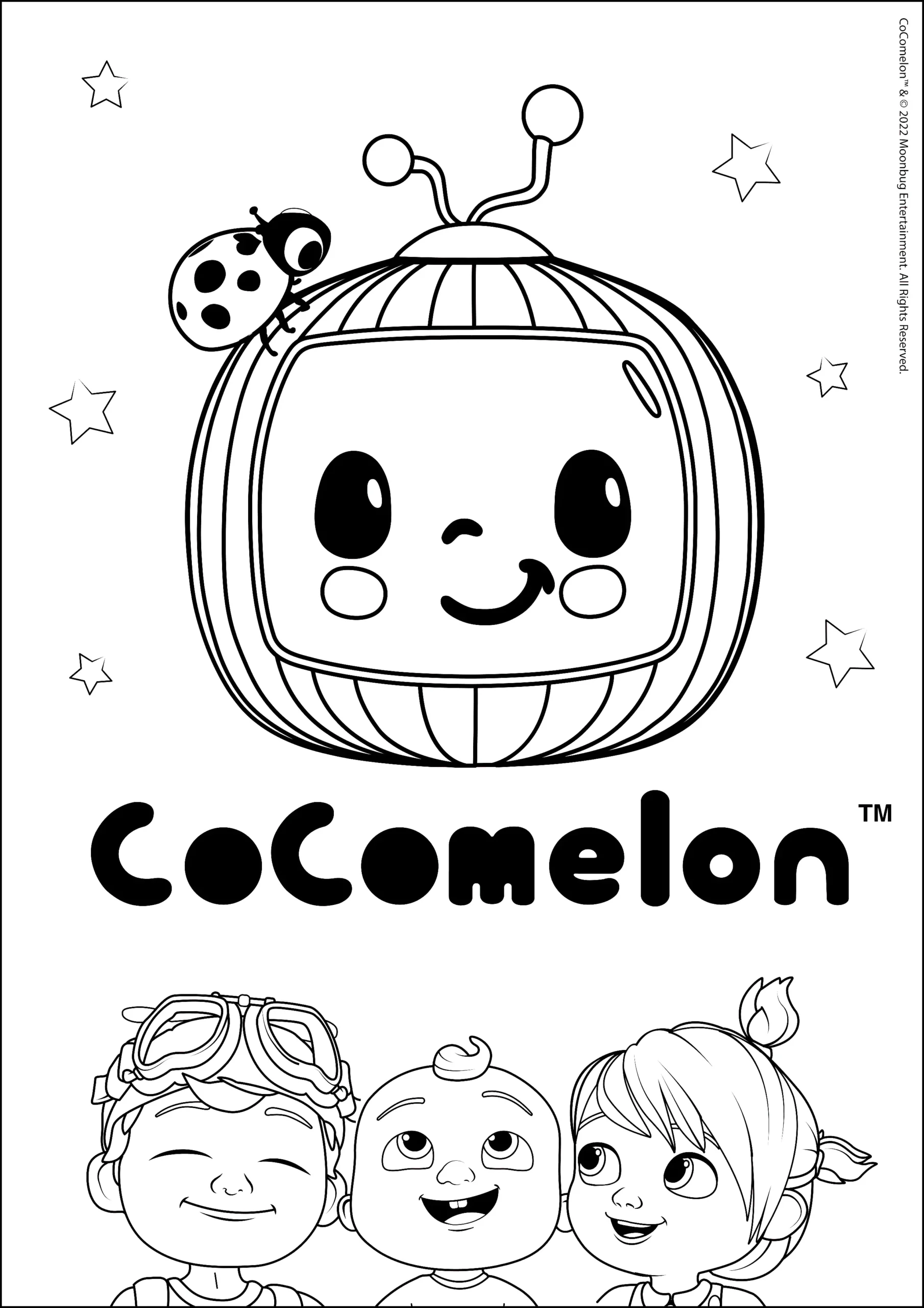 Cocomelon Mascot And Main Characters Cocomelon Coloring Pages