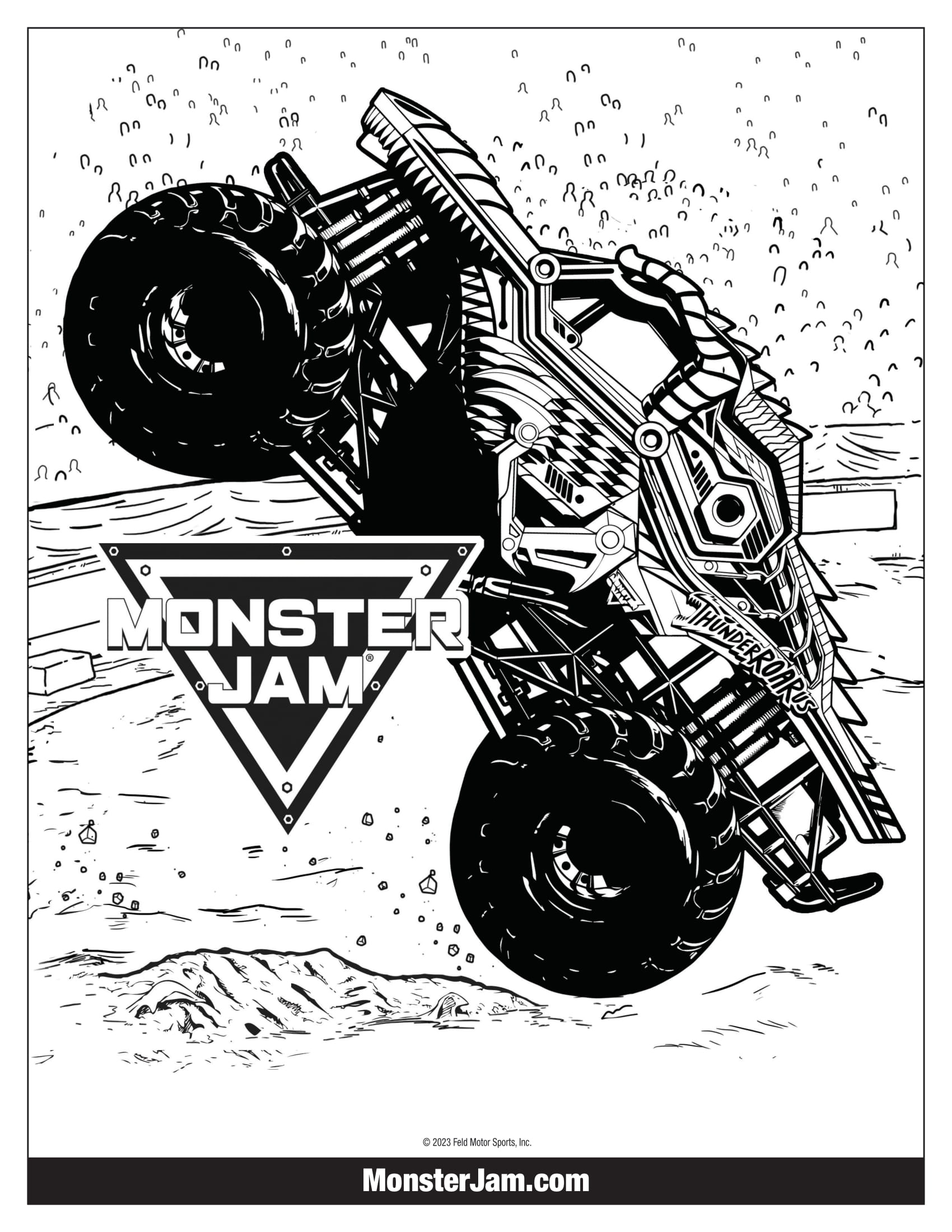 coloring sheets monster jam