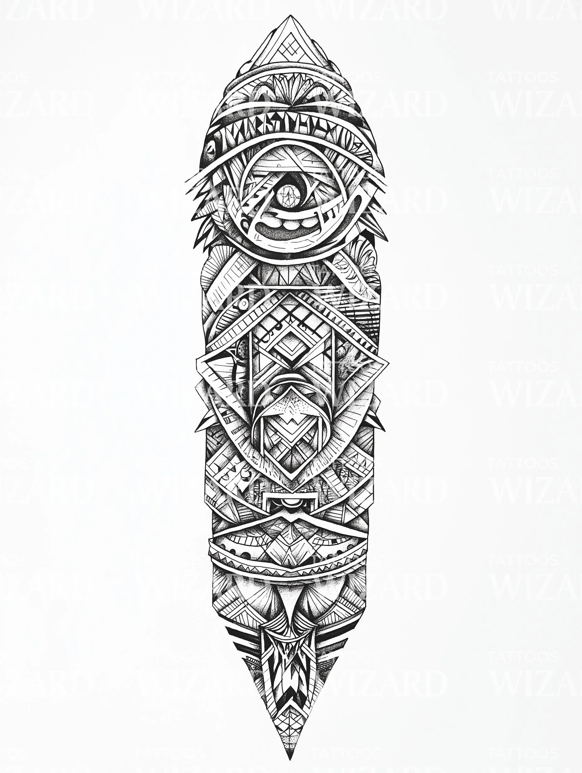 Cool Tribal Sleeve Tattoo Design For Men Tattoos Wizard Designs