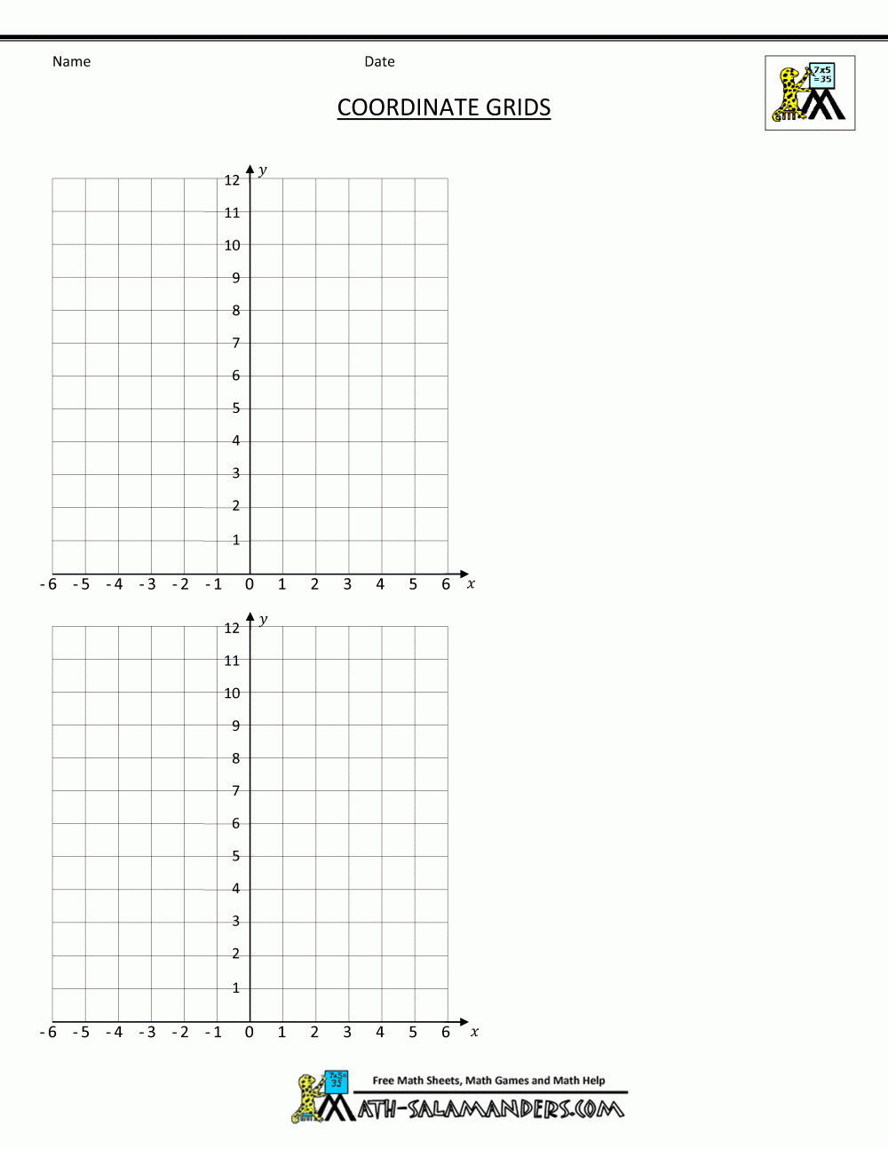 Coordinate Plane Grid