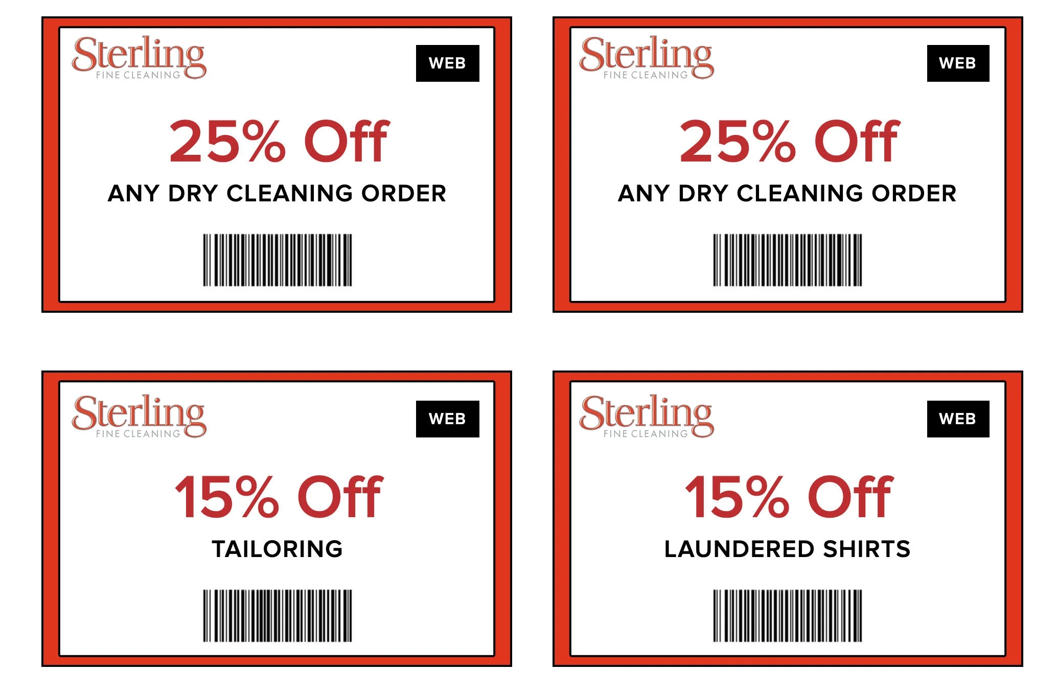 Coupons Sterling Dry Cleaners