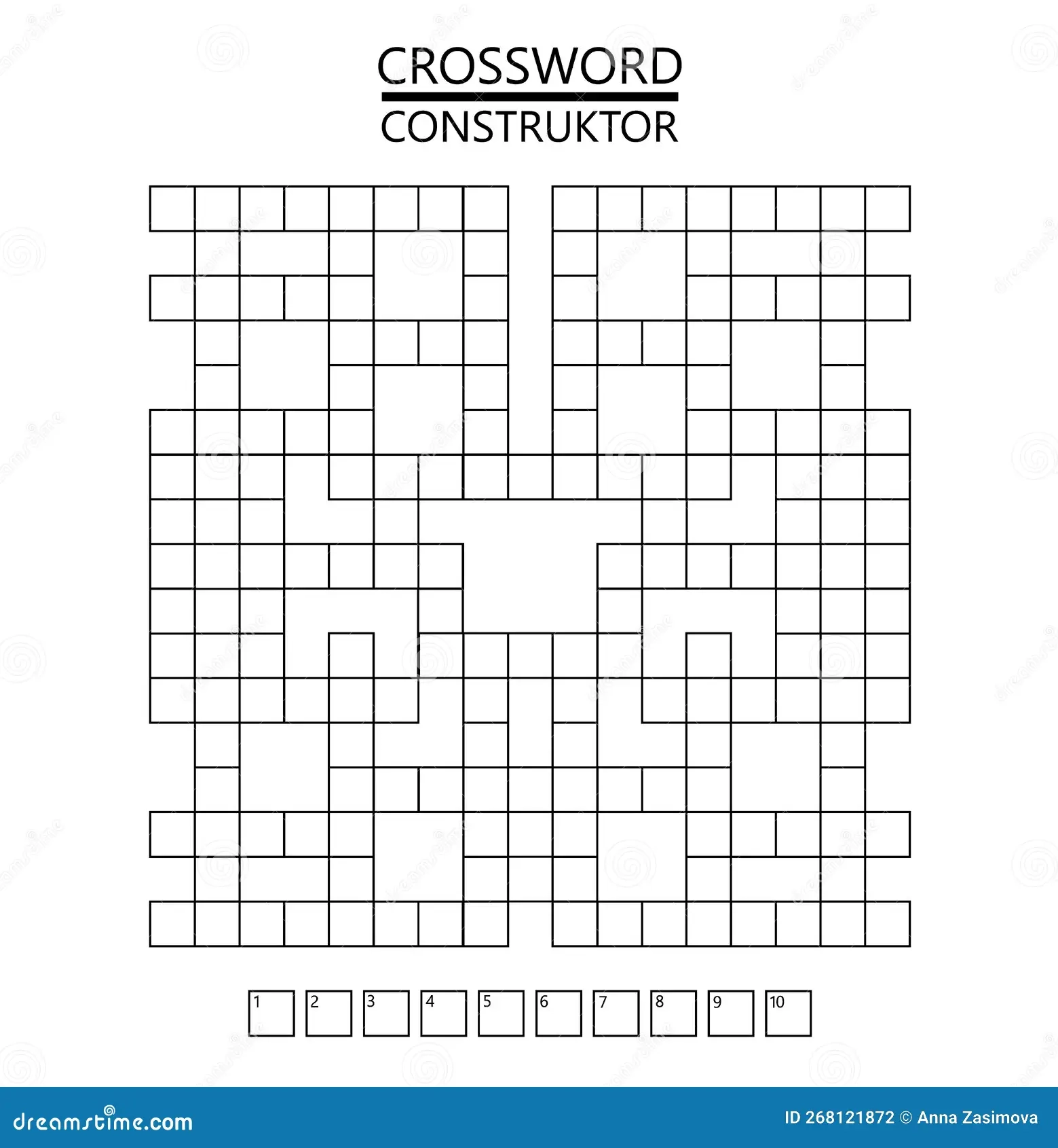 Crossword Empty Stock Illustrations 839 Crossword Empty Stock 