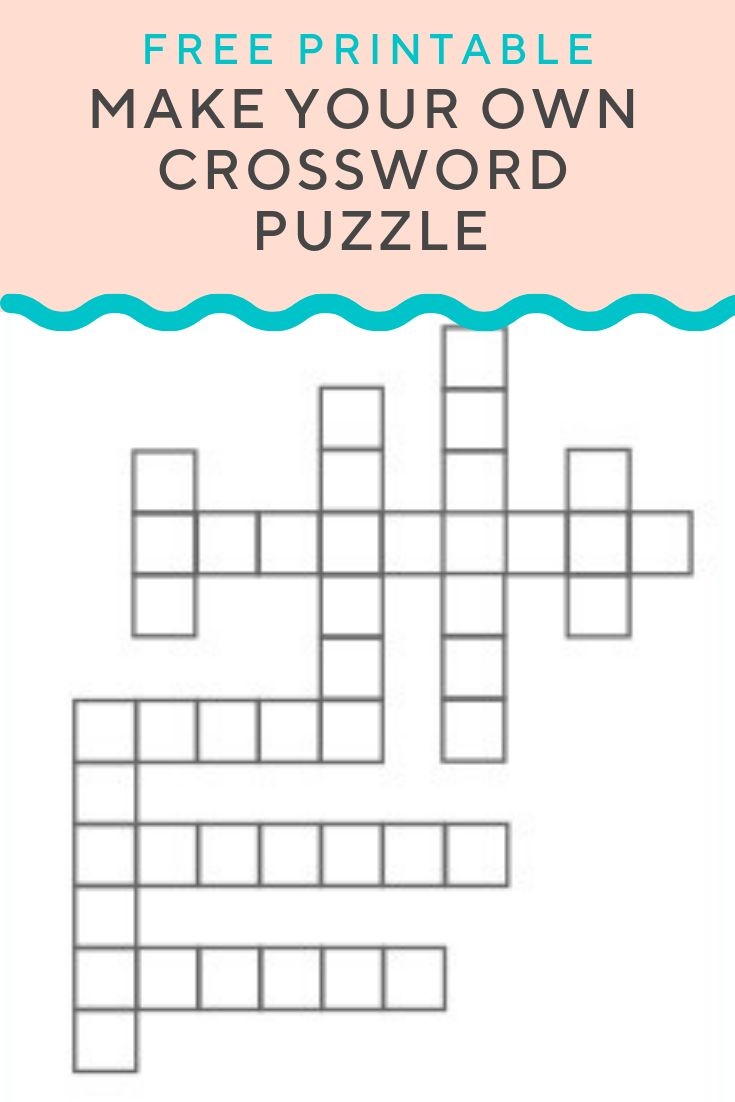Make Your Own Crossword Puzzle Printable Free