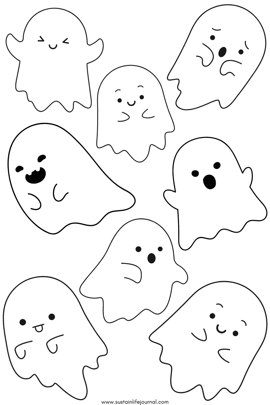 Ghost Printable Coloring Pages