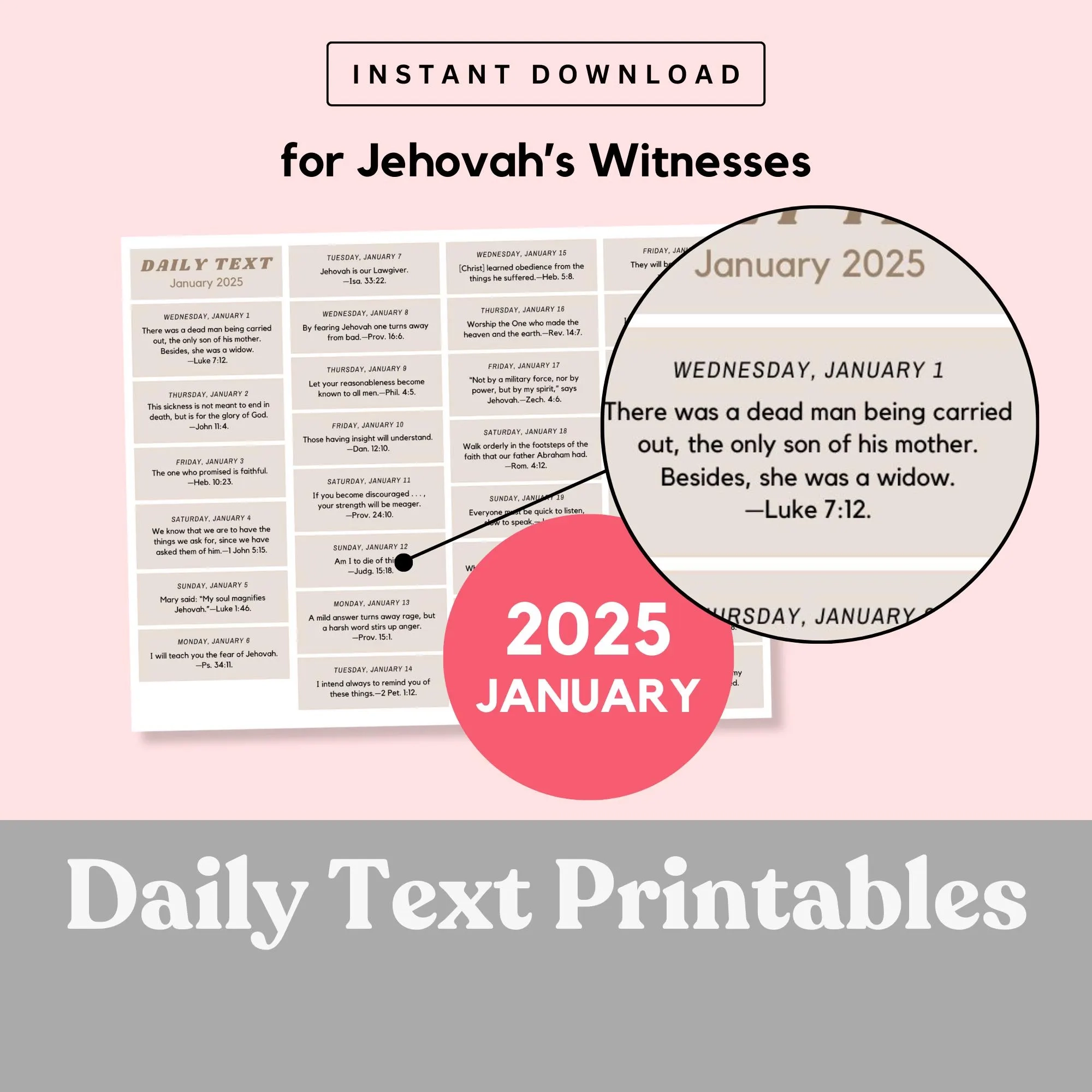 Jehovah Witness Printables