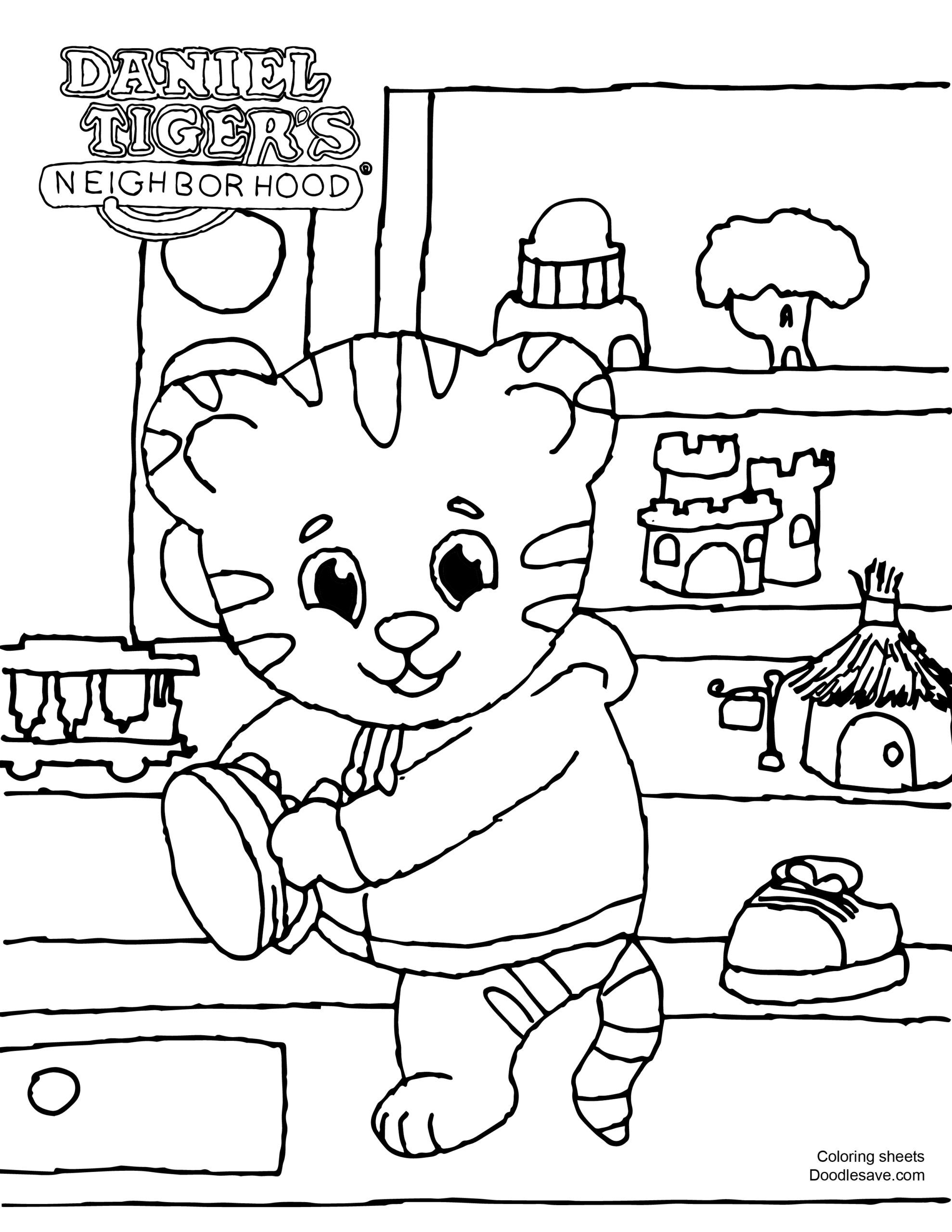 Daniel Tiger Fred Rogers Daniel Tiger s Neighborhood Coloring 