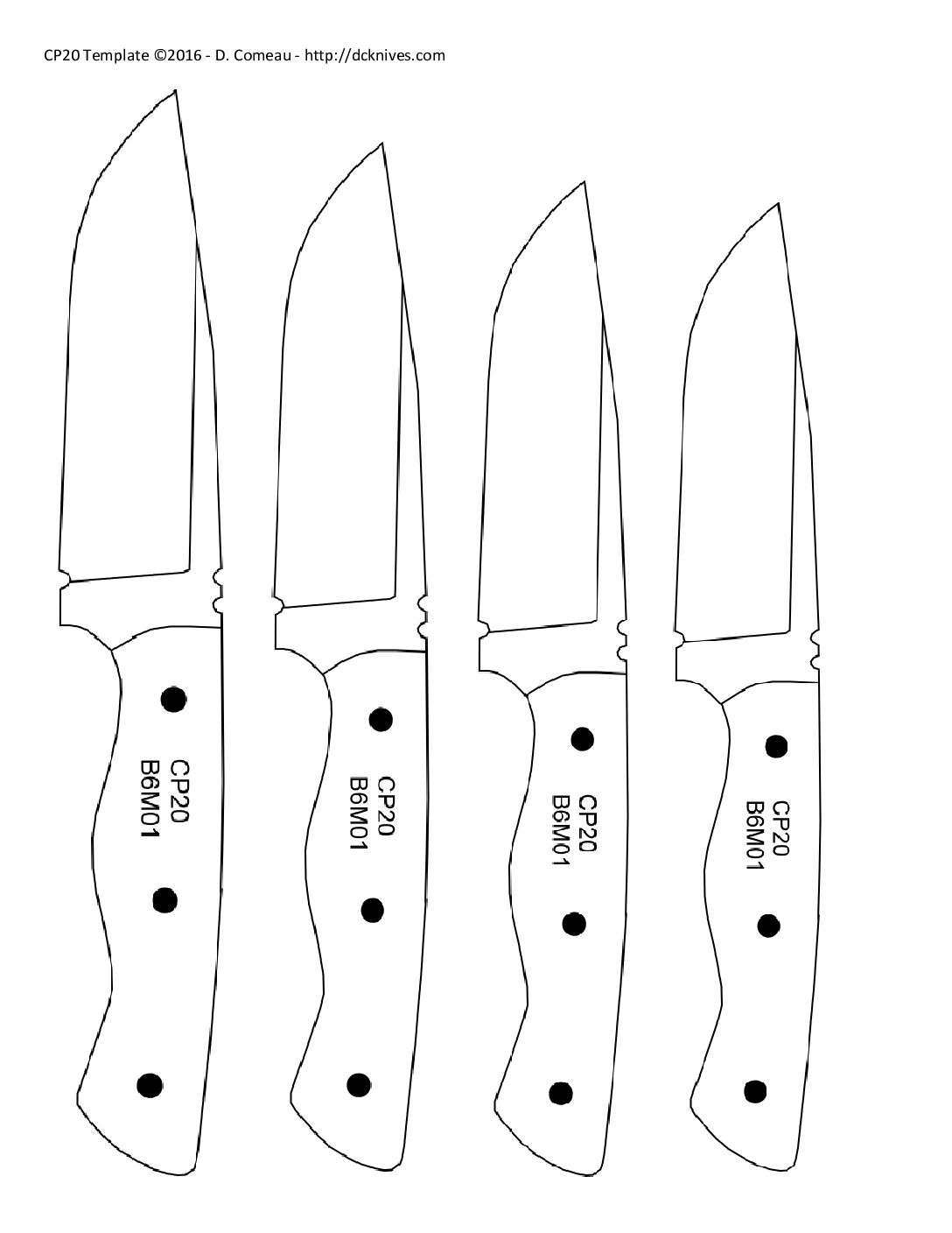 Free Printable Knife Patterns