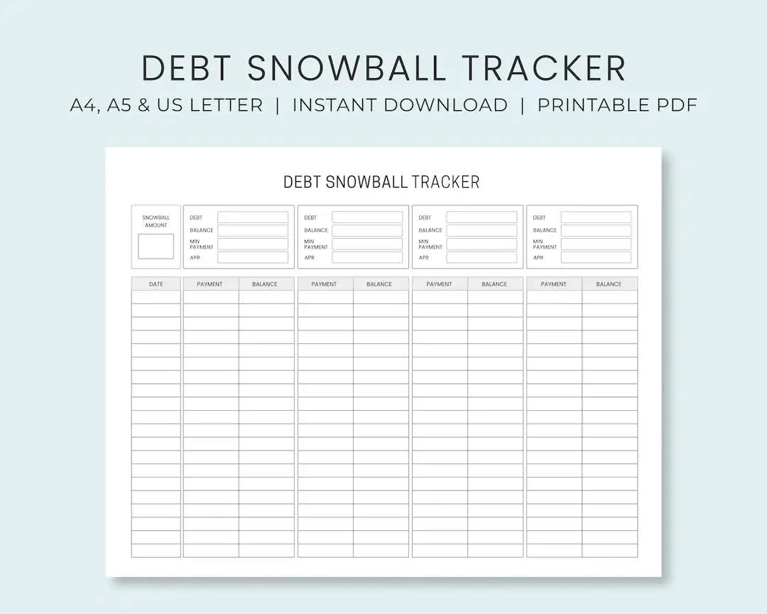 Free Debt Snowball Printable