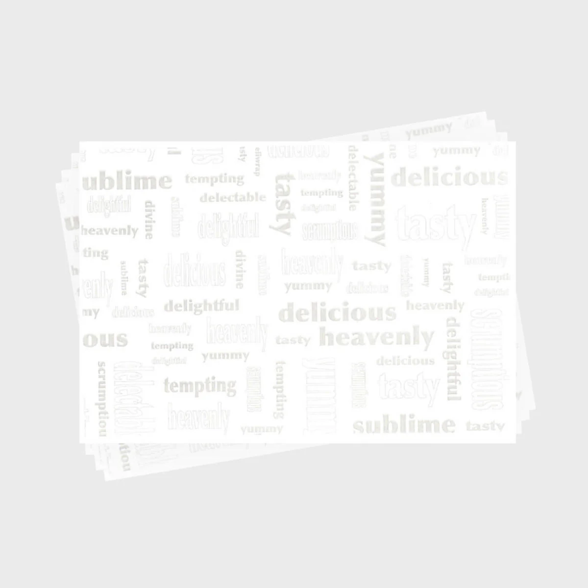 Delicious Print White Waxed Paper