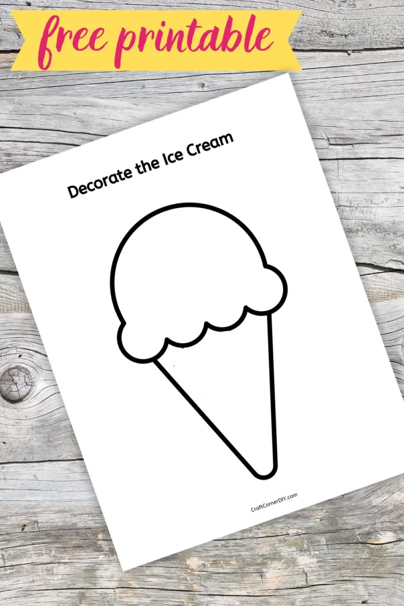 Printable Ice Cream Cone Template