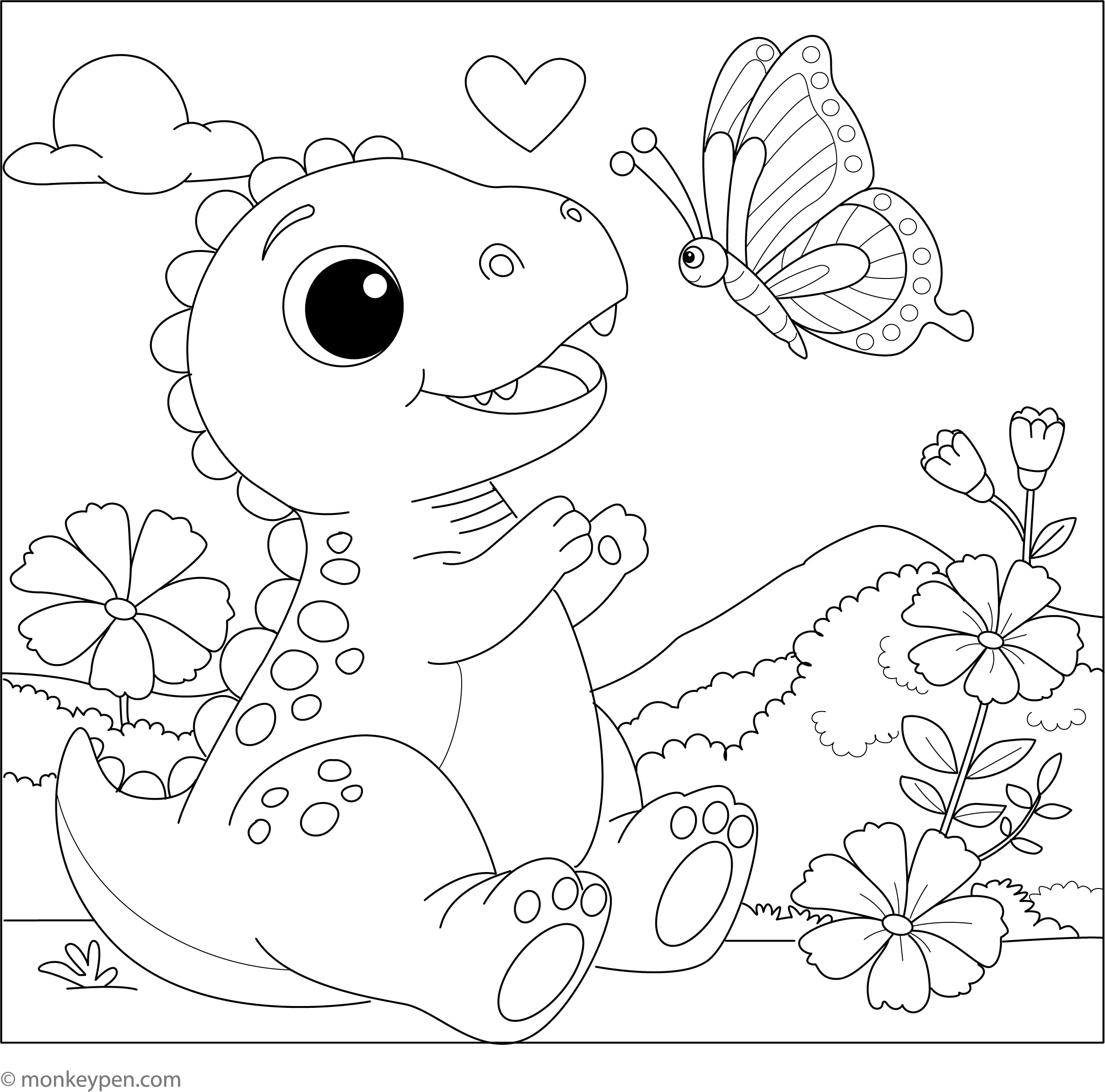 Printable Dinosaur Coloring