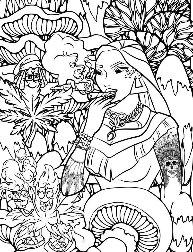 Princess Stoner Coloring Pages Printable