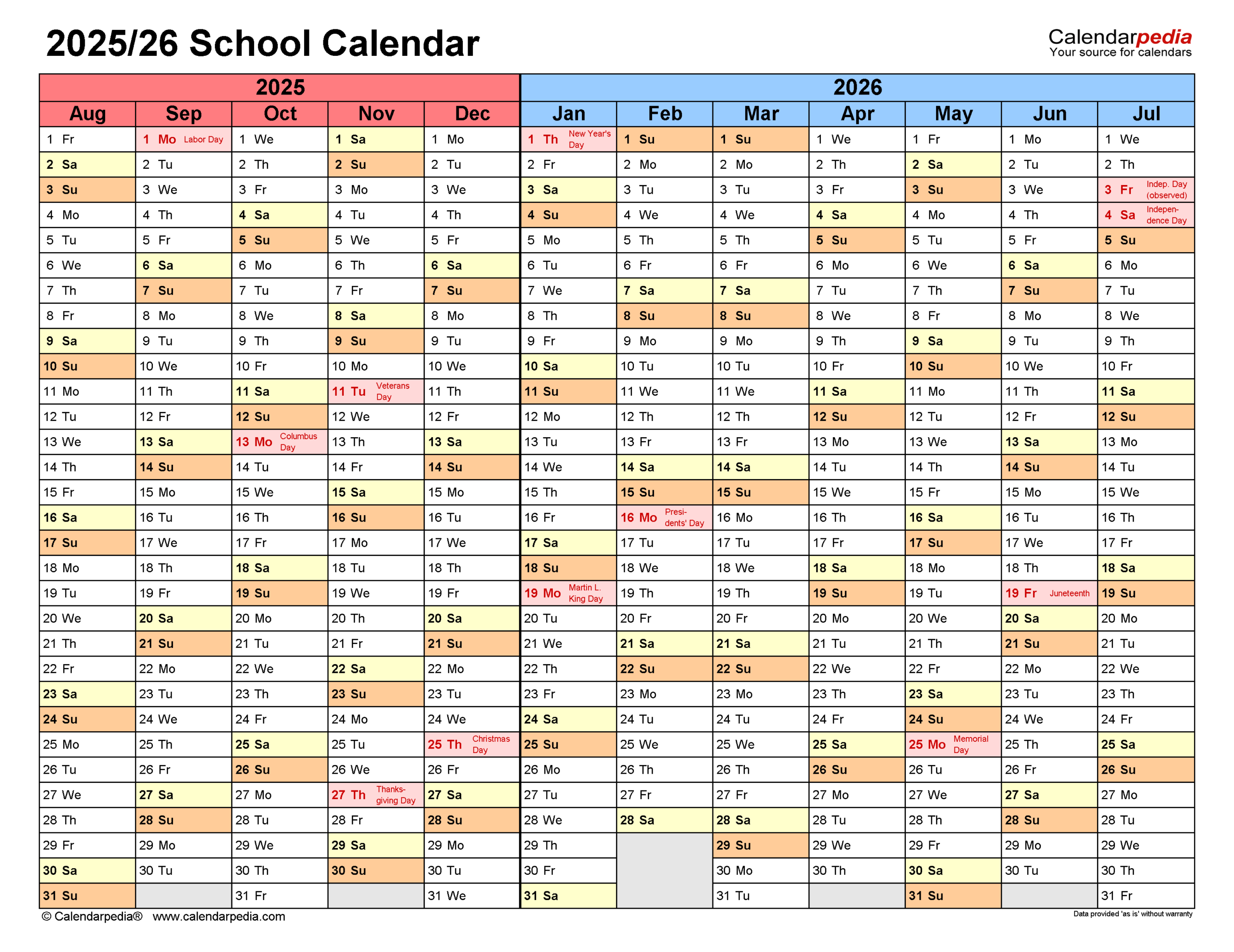 Doe 2025 26 Calendar Printable