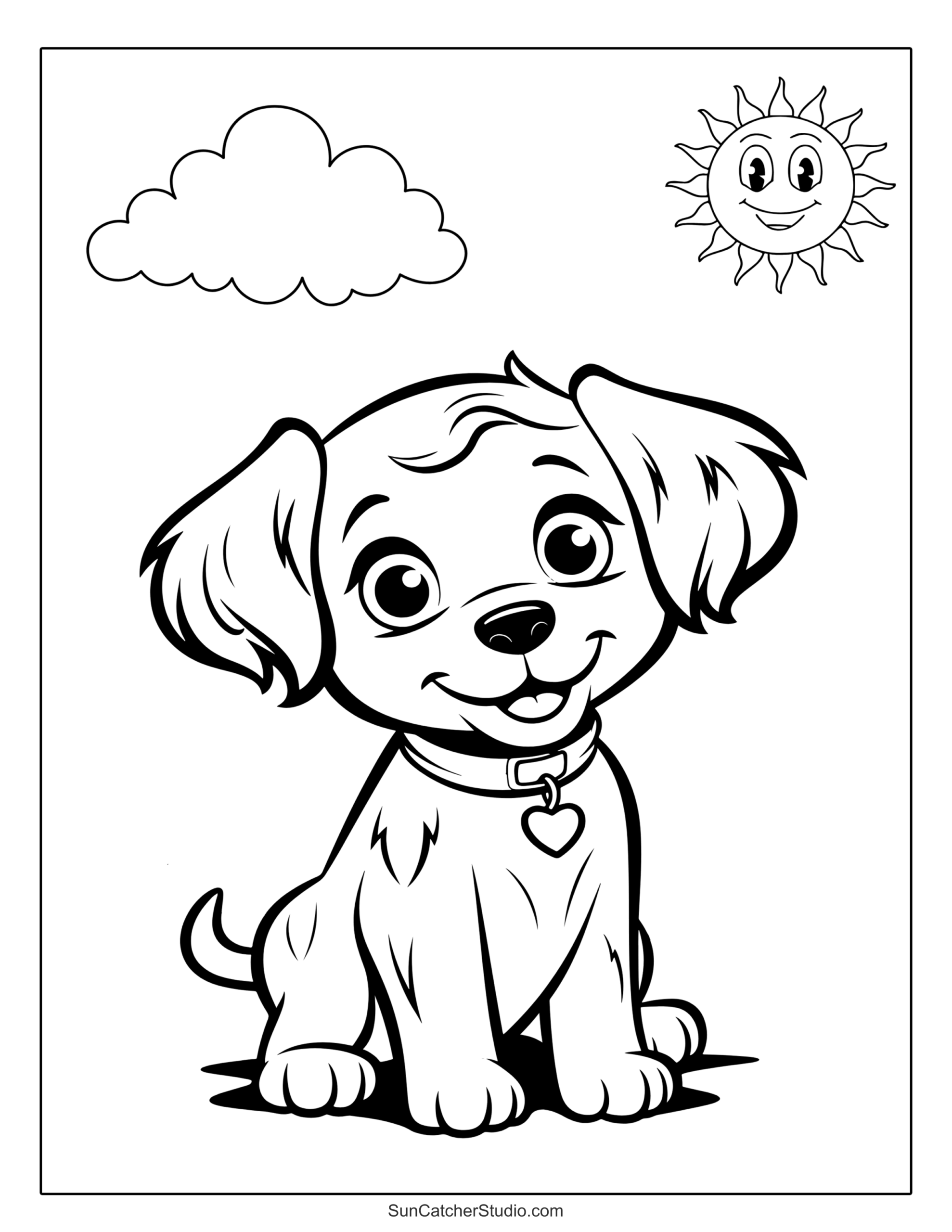 Dog And Puppy Coloring Pages And Coloring Sheets Free Printables 