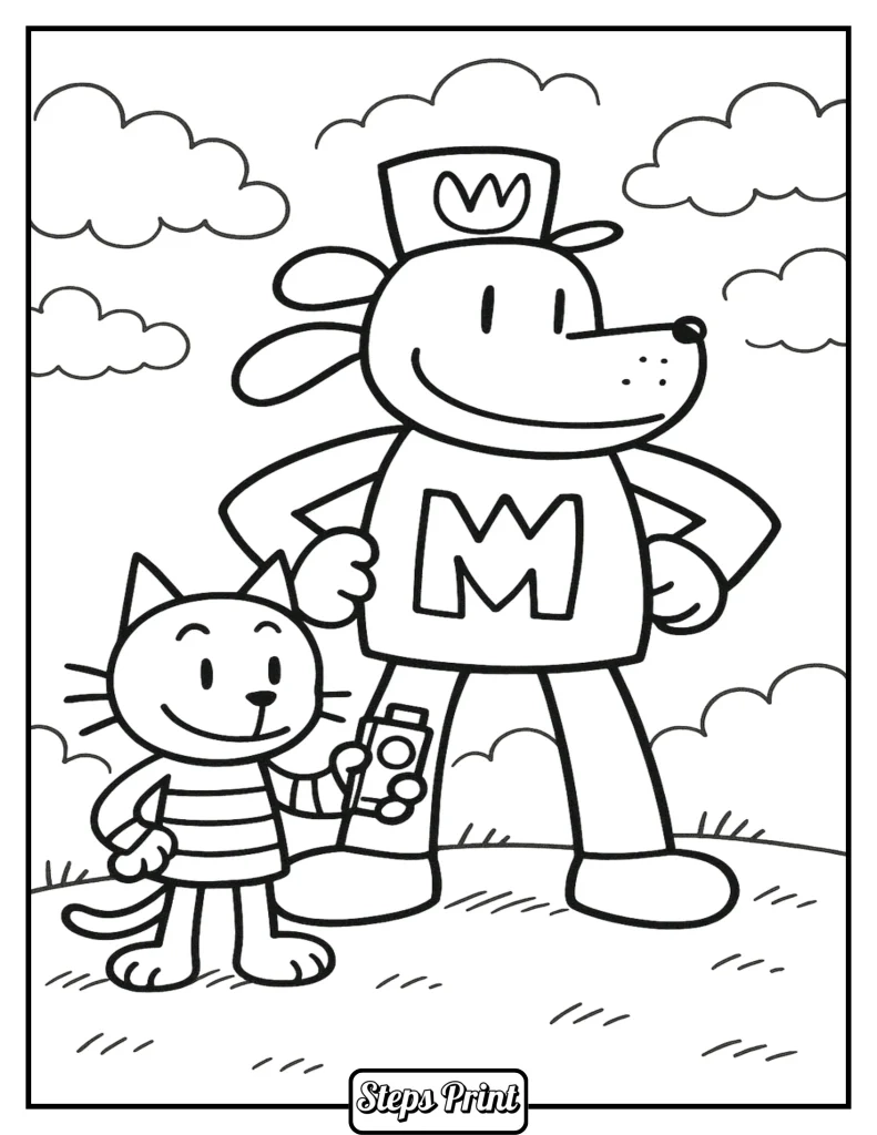 Dog Man Coloring Pages Free Printable Sheets For Kids