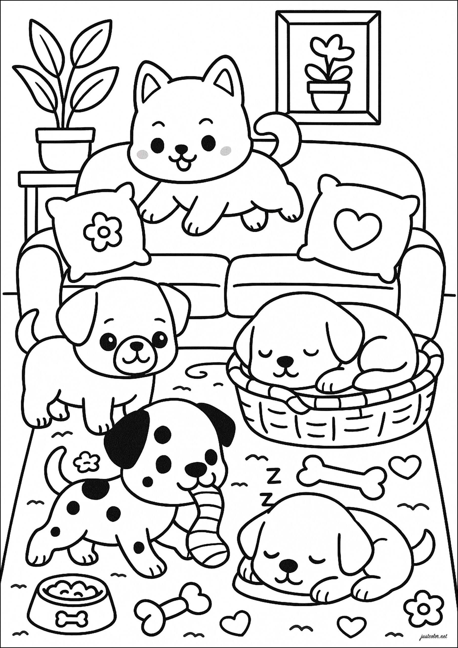Dog Printable Coloring Pages
