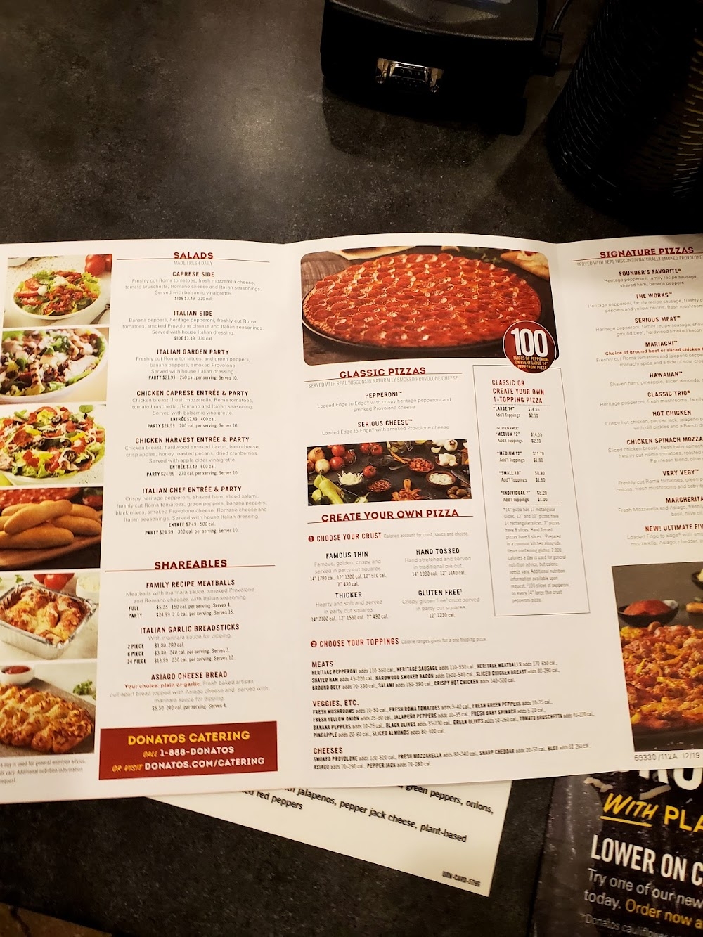 Donatos Pizza Menu Updated 2025 