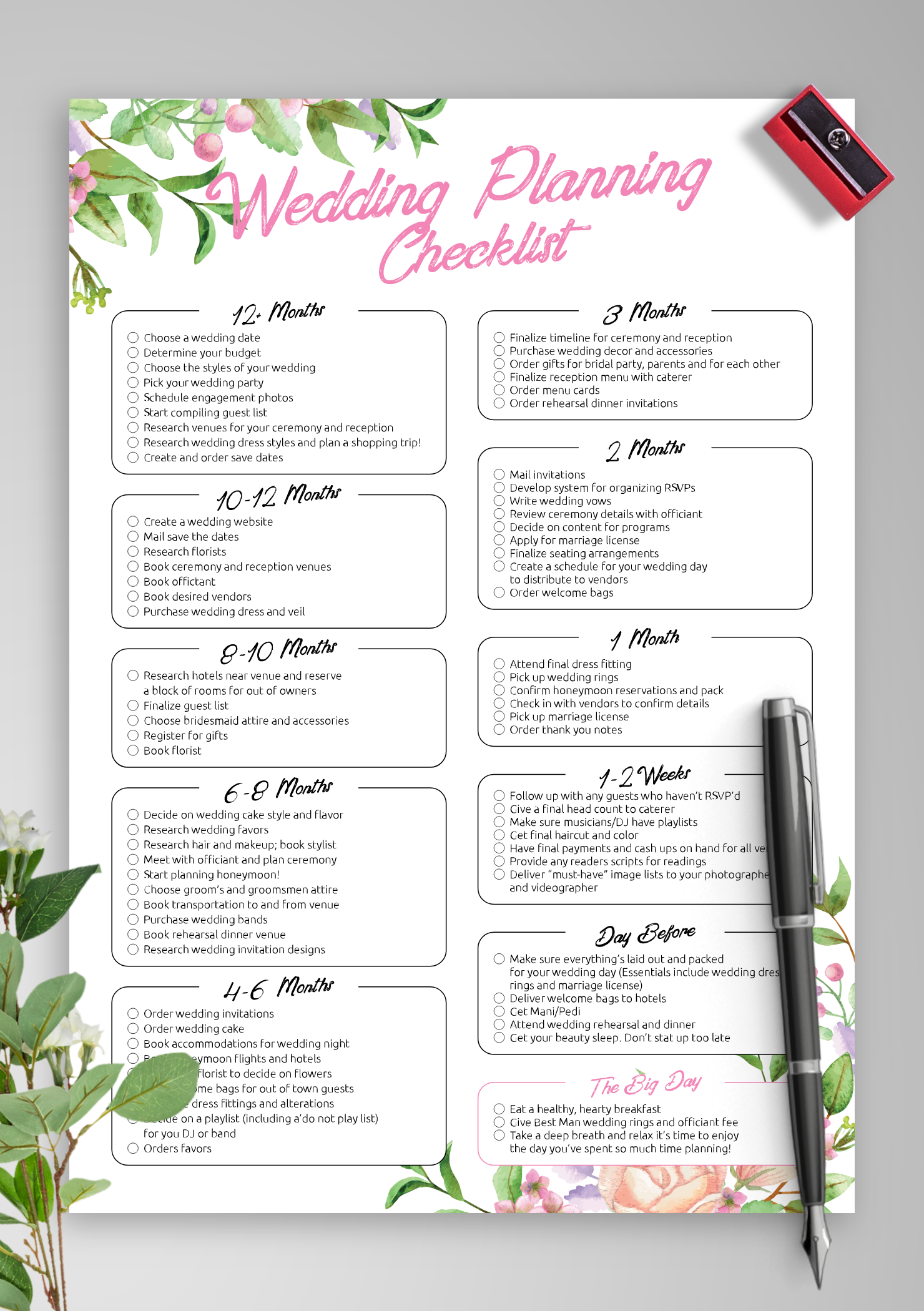 Wedding Coordinator Checklist Printable