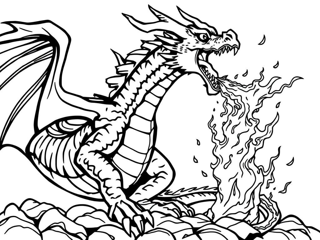 Free Printable Dragon Coloring Pages