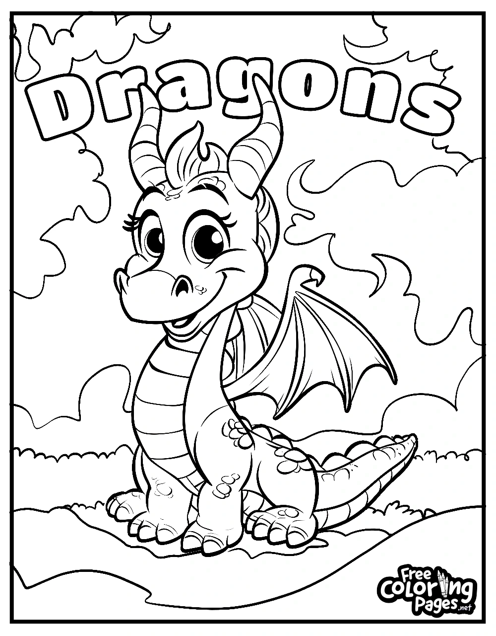 Dragons Coloring Pages Free Coloring Pages