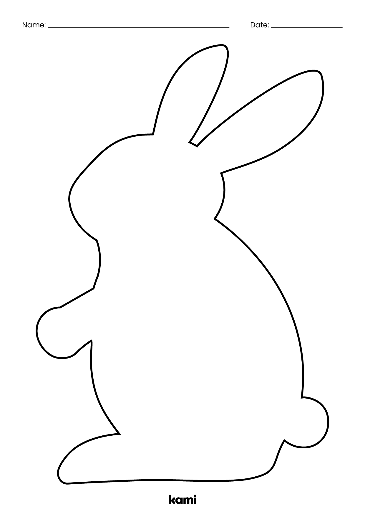 Easter Bunny Template Outline For Teachers Perfect For Grades 