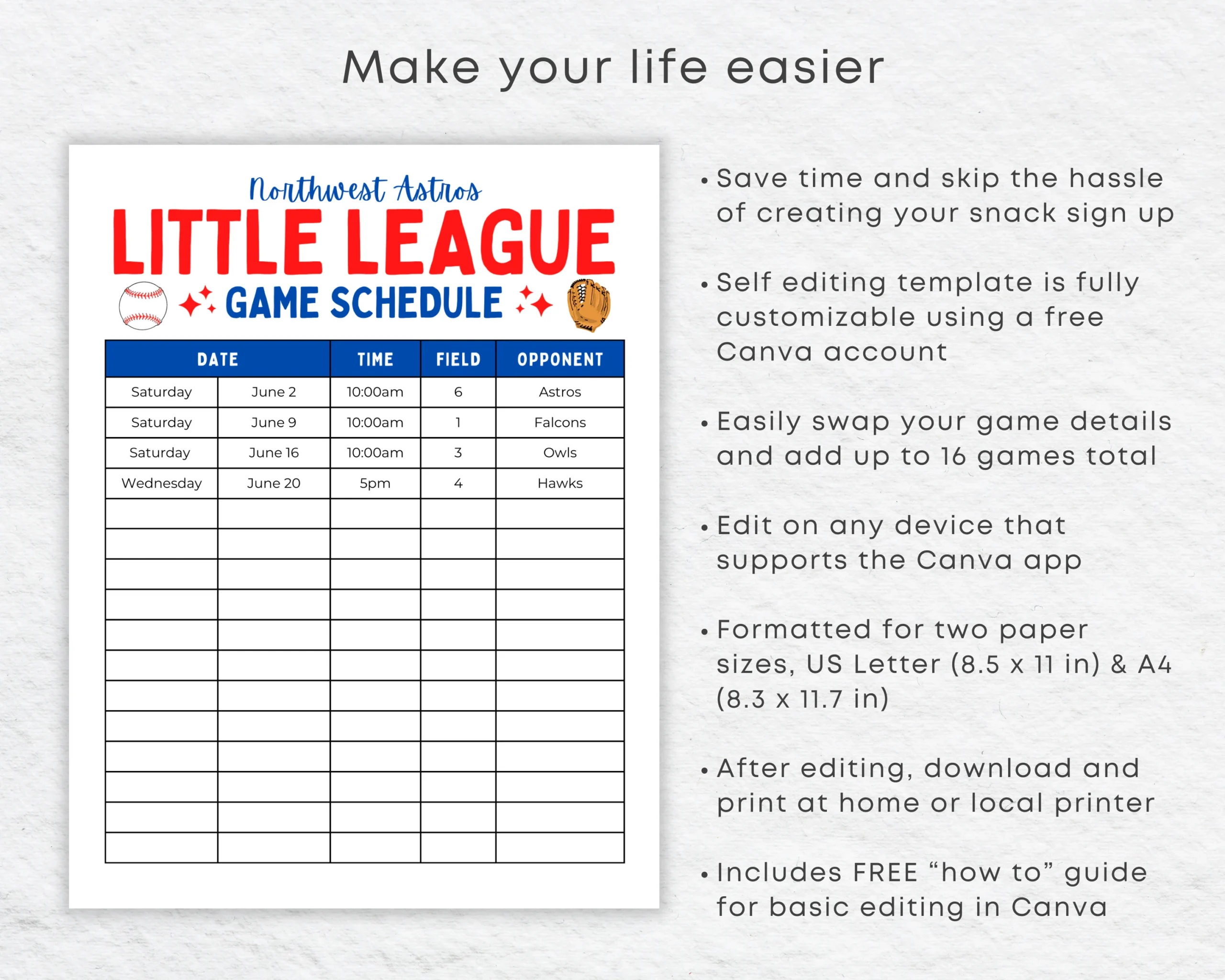 Astros Print Schedule Printable