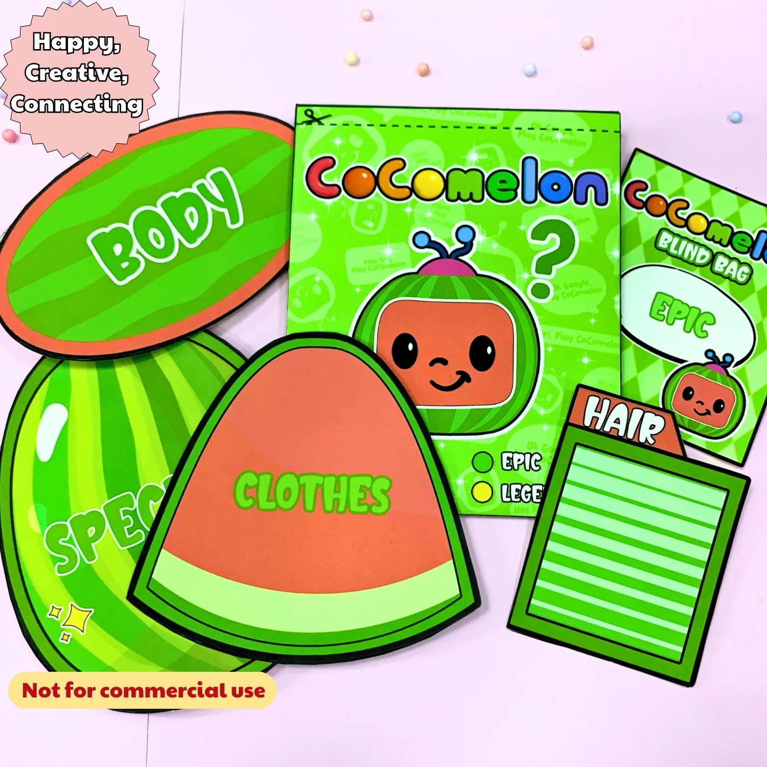 Education Activity Book Printable Melon Blind Bags DIY Project 
