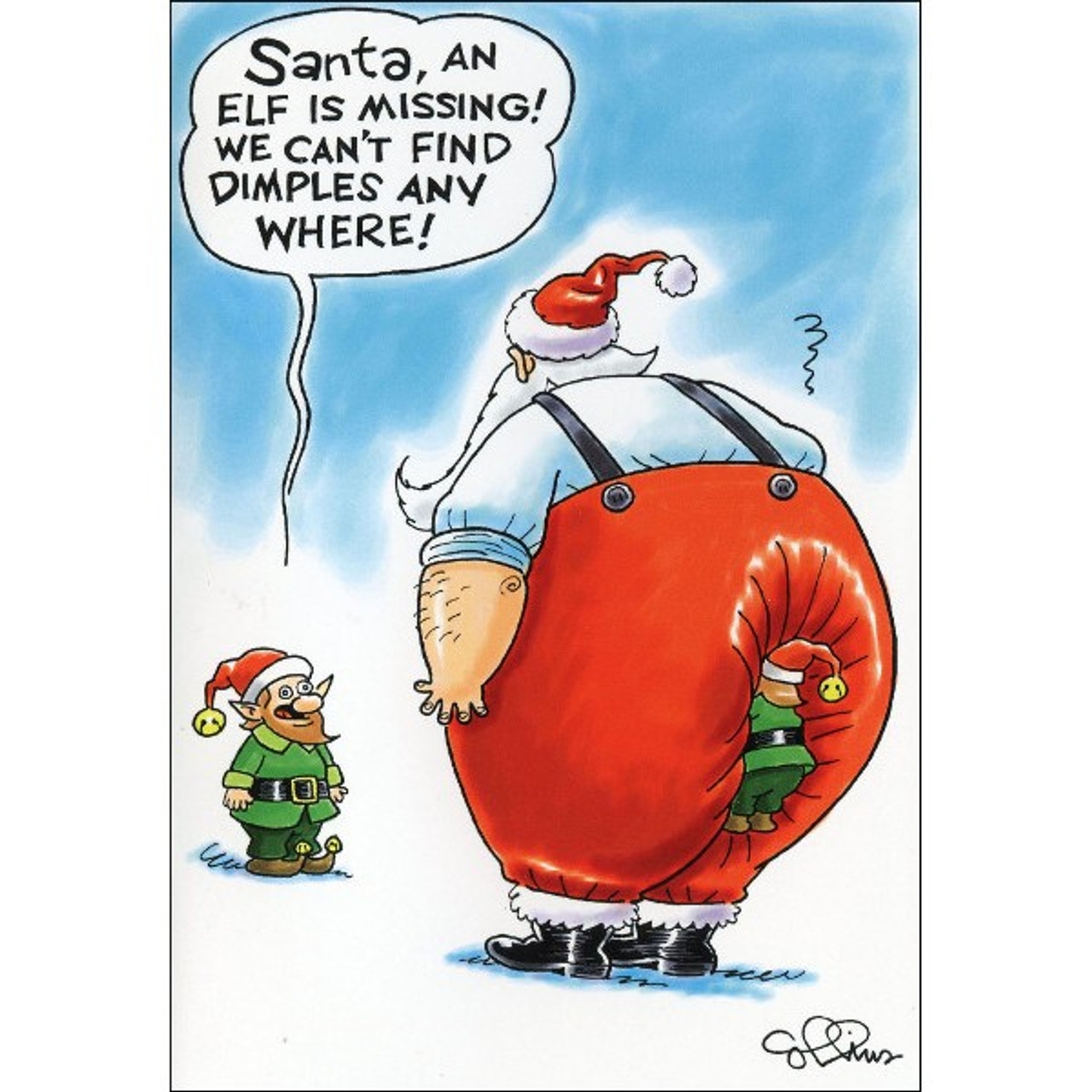 Elf Is Missing Funny Humorous Christmas Card PaperCards