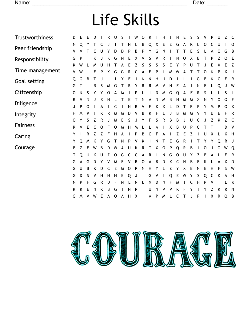 Printable Moral Values Crossword Puzzle