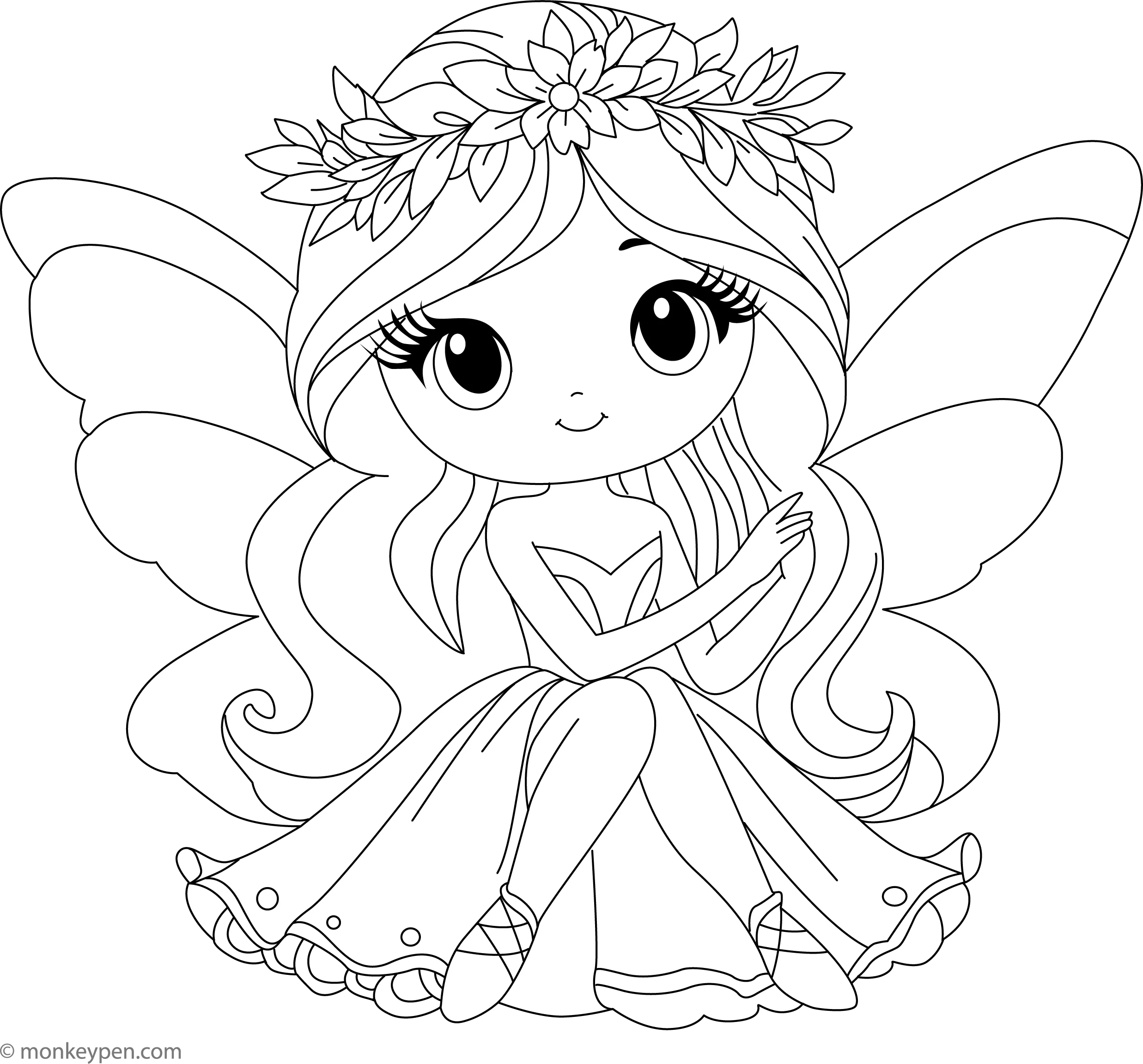 Printable Fairy Coloring Pages