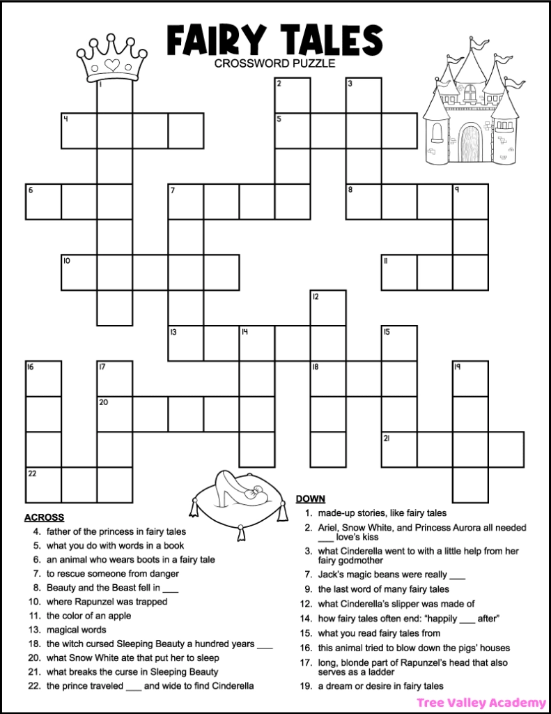 Free Printable Kids Crossword