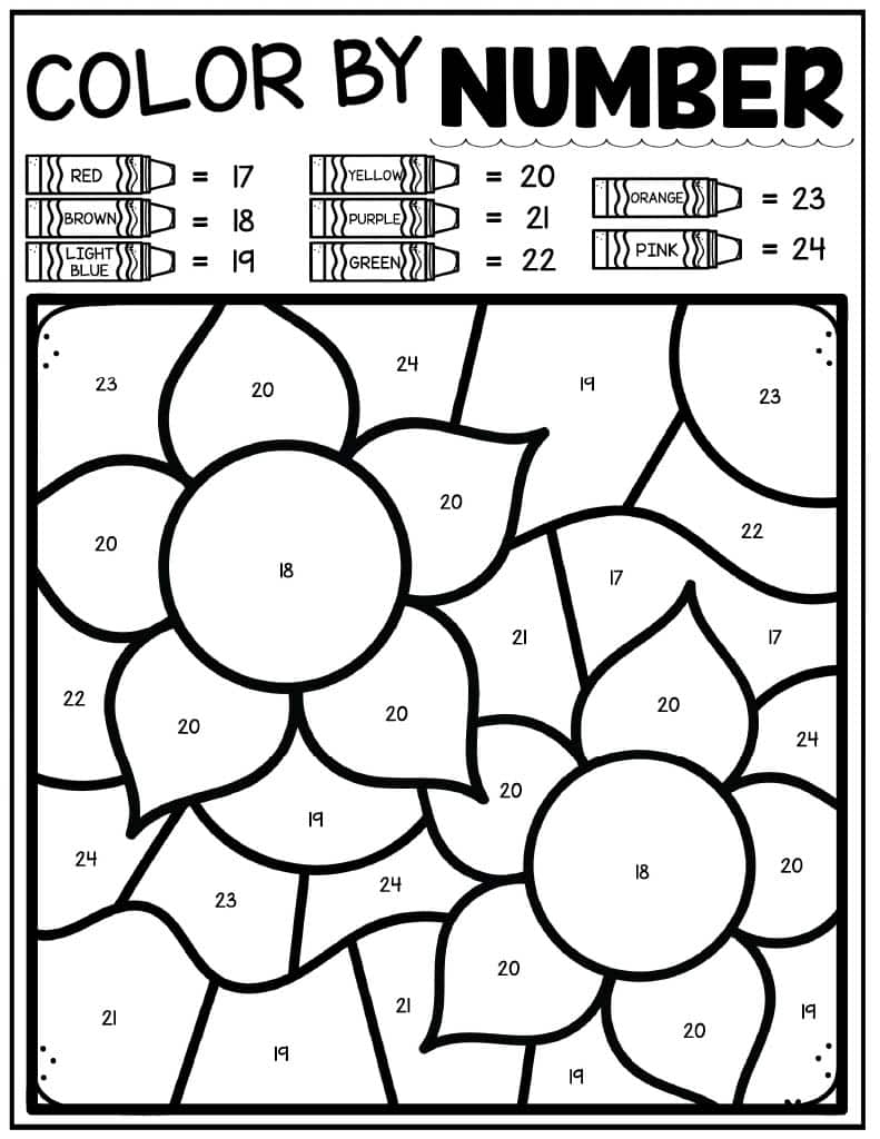 Printable Number Coloring
