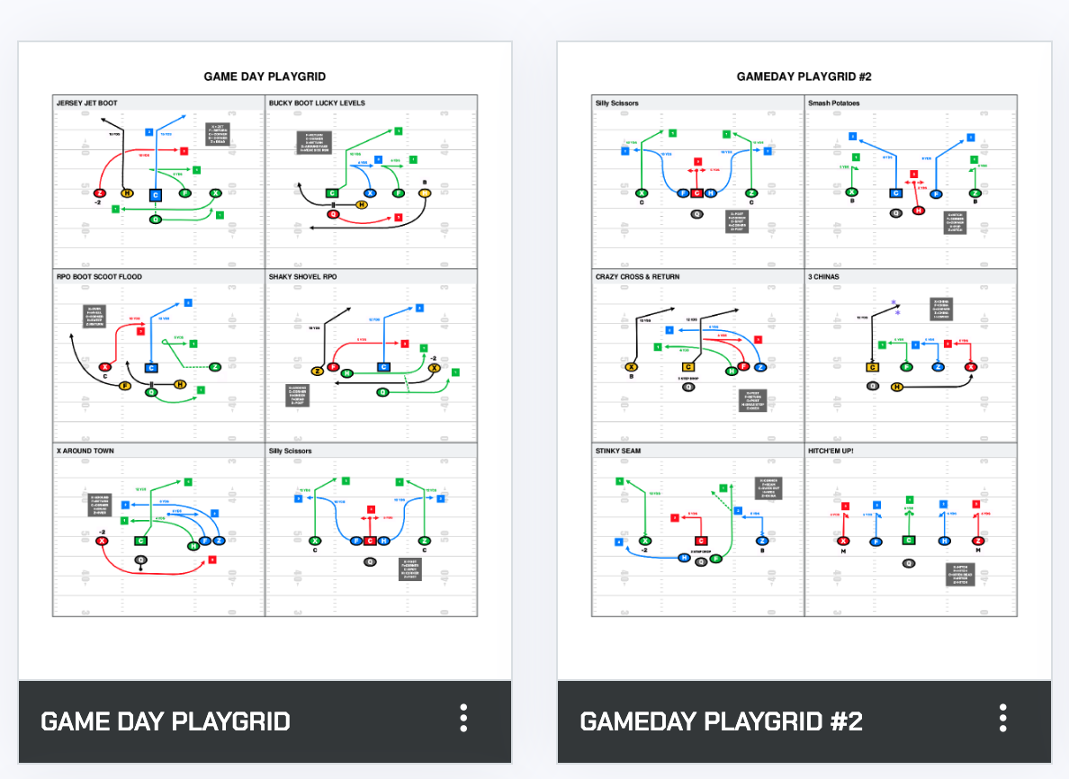 Flag Football PlayGrids amp Wristband Sheets FirstDown PlayBook