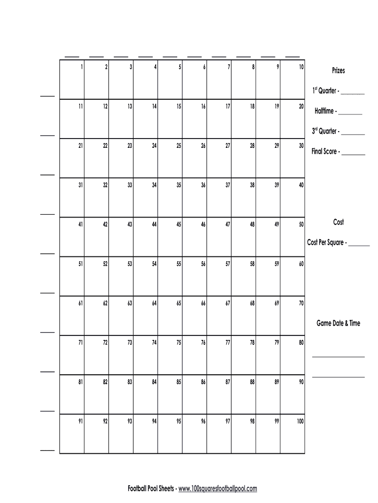 Pick Em Nfl Printable
