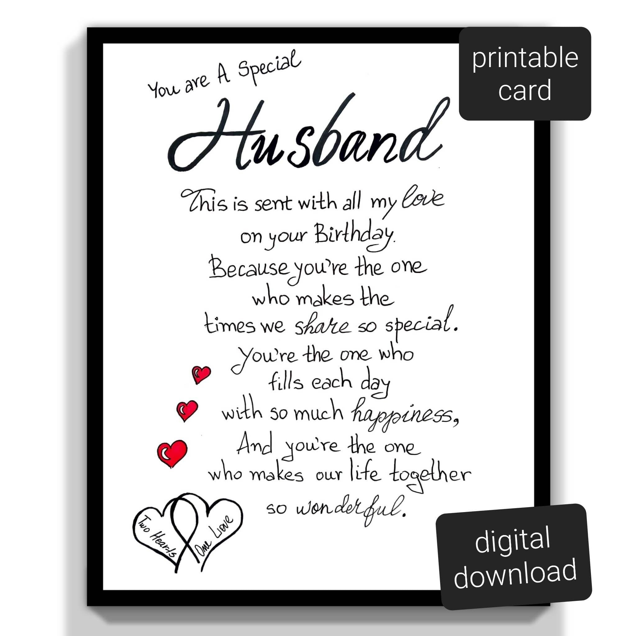 For Husband Birthday Printable Birthday Cards For Boyfriend The 