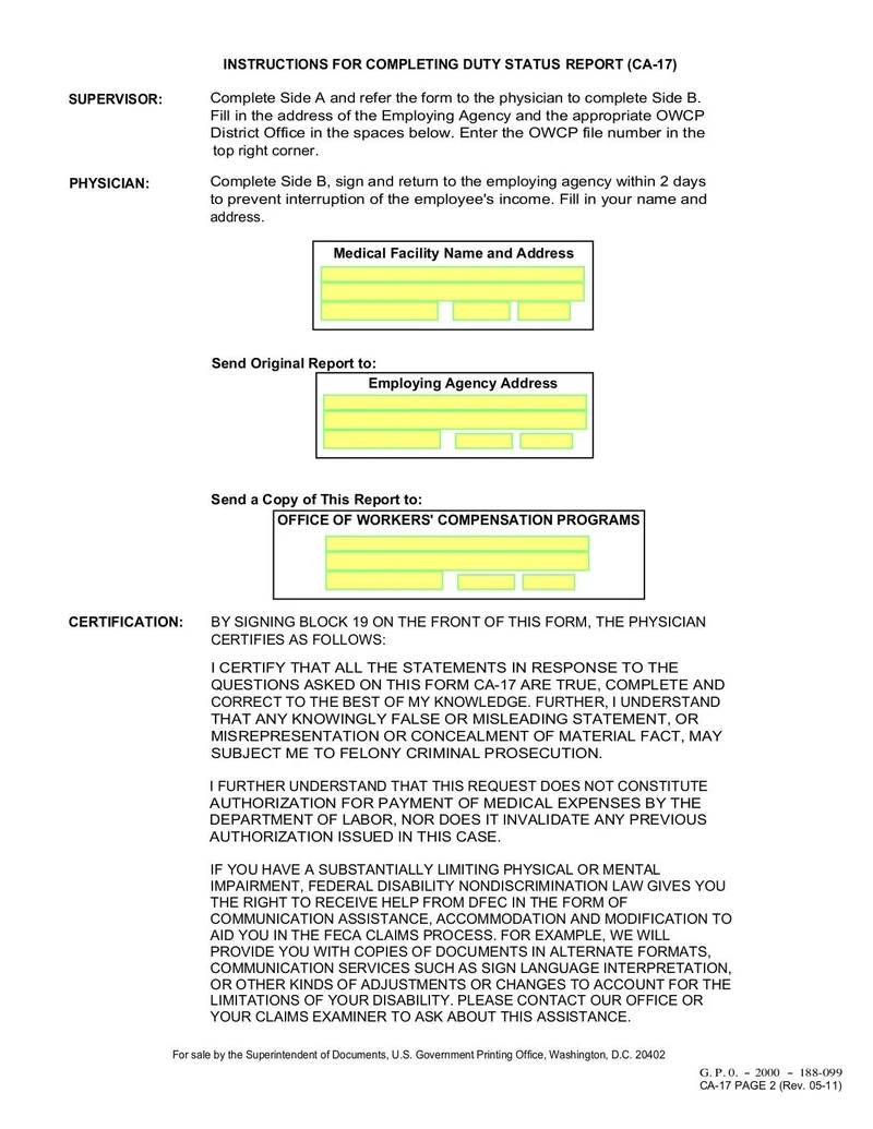 Printable Ca17 Form