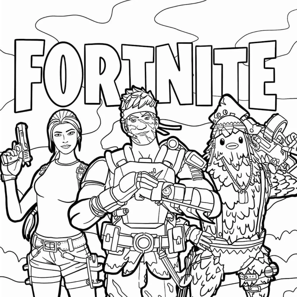 Fortnite Coloring Pages Wall Art Print By Graphic Assets Fy 