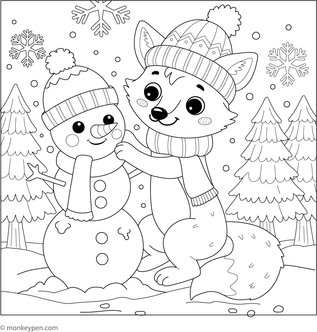 Snowman Coloring Pictures Printable