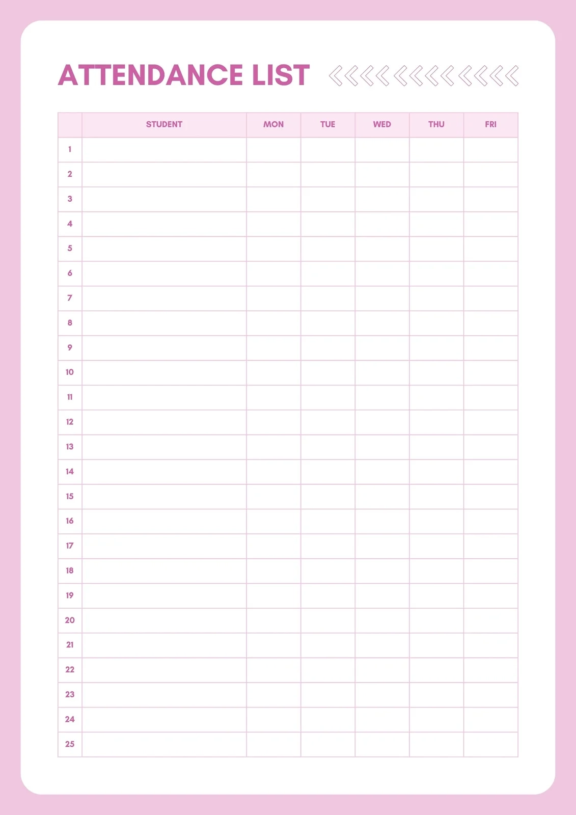 Free And Customizable Attendance Templates