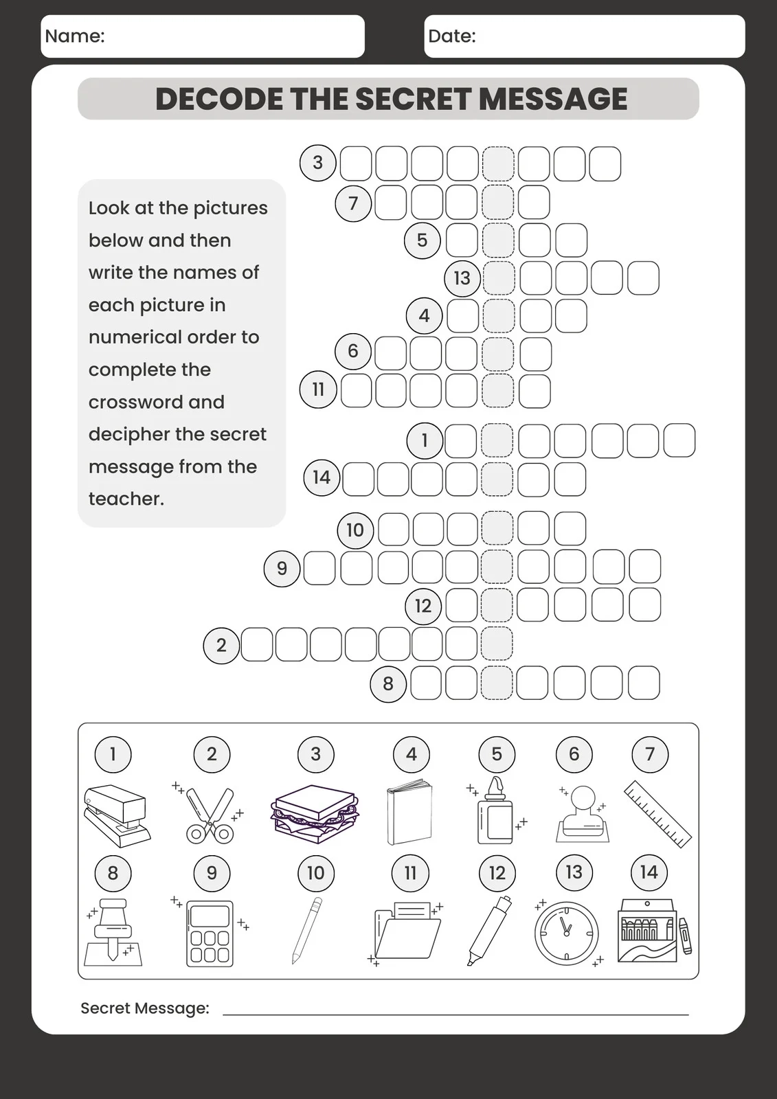 Make Crossword Puzzle Printable