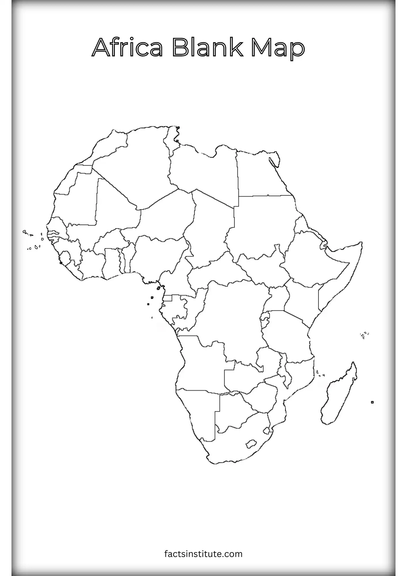 Africa Map Blank Printable