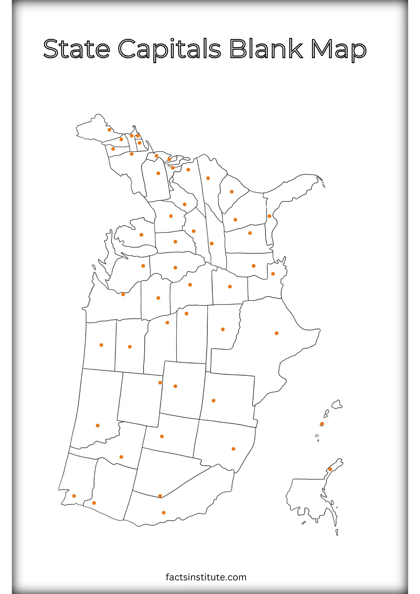 Us State Capitals Printable