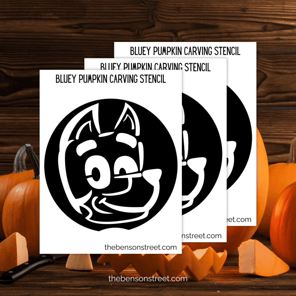 Free Bluey Pumpkin Stencil Printable Carving Template The 