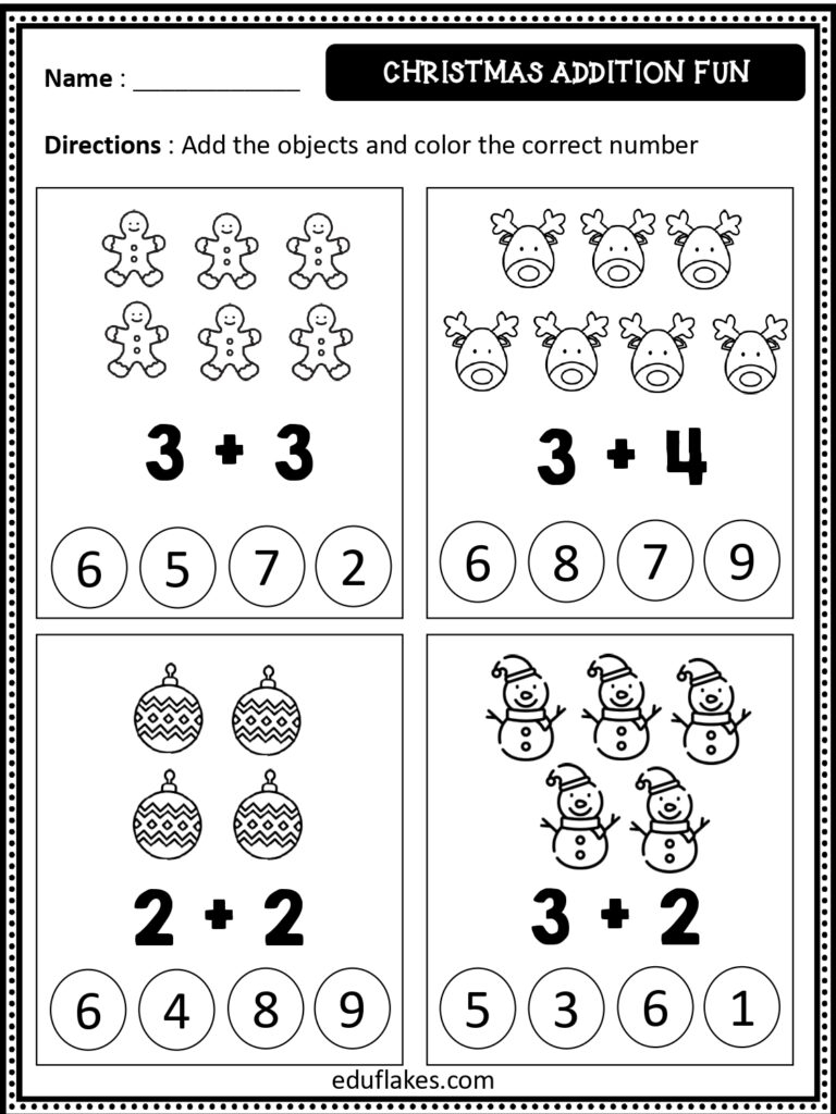 Math In Kindergarten Worksheets
