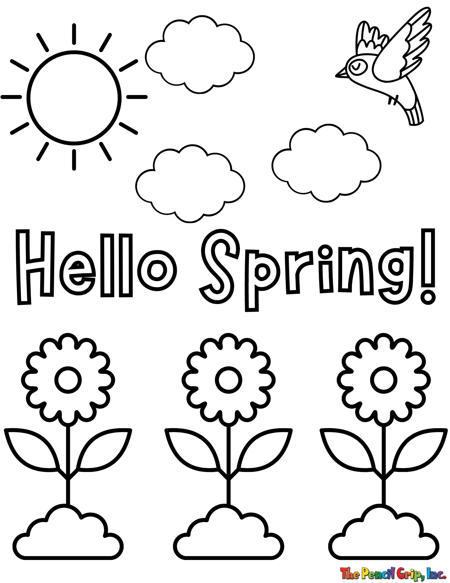 Free Downloadable Spring Coloring Sheets TPG Creations The 
